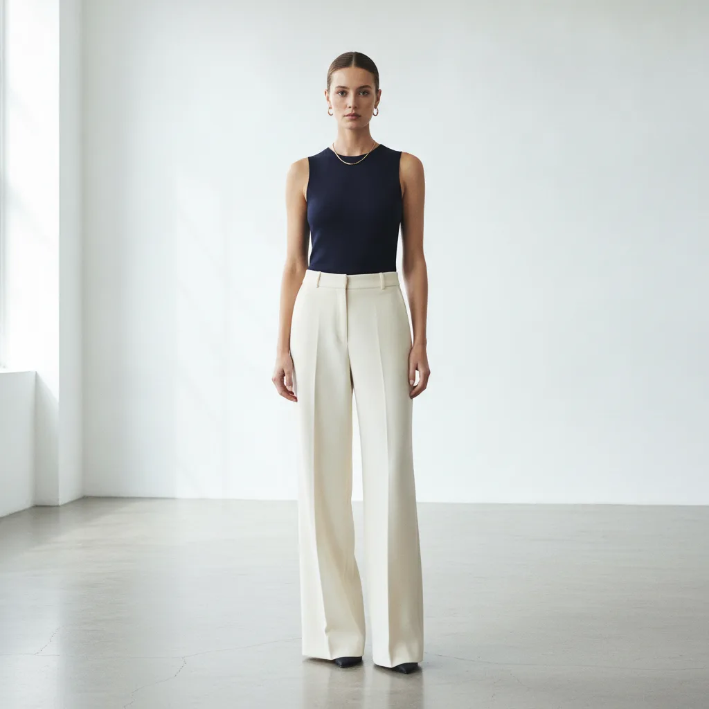 Tailored wide-leg trousers